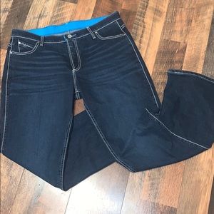 Dark Wash Boot Cut Wrangler Jeans